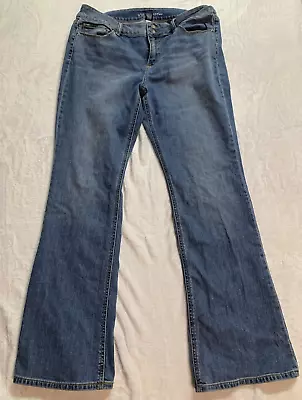 Victoria Secret VS Hipster Women's Jeans Size 16 Boot Cut Mid Rise Stretch Blue • $9.99