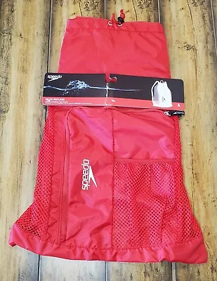 Speedo Unisex-Adult Deluxe Ventilator Mesh Equipment Bag Red One Size NWT • $14.50