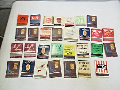 30 Vintage 1950's Railroad Hotel Restaurant Cab & More Match Books • $14.99