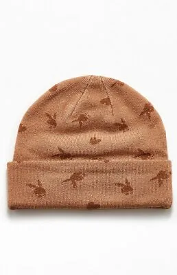$15 • Buy Playboy By Pacsun AOP Bunny Beanie - Brown - Brand New With Tags