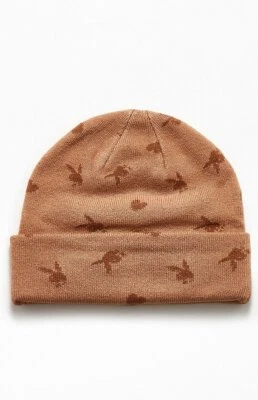 $15 • Buy Playboy By Pacsun AOP Bunny Beanie - Brown - Brand New With Tags