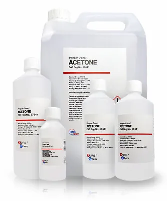 £9.08 • Buy Acetone Pure Acrylic Nail Remover Nail Polish Remover 99.8% Pure Chem