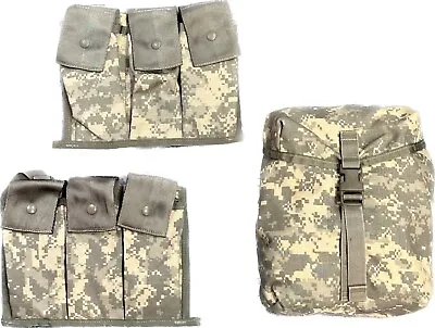 US Army MOLLE II Support Pouch Set! 3 Piece Kit! Sustainment Pouch & Bandoleers! • $16.50