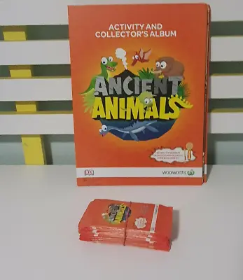 Woolworths Ancient Animals Cards 22 Unopened Packets And Album • $34