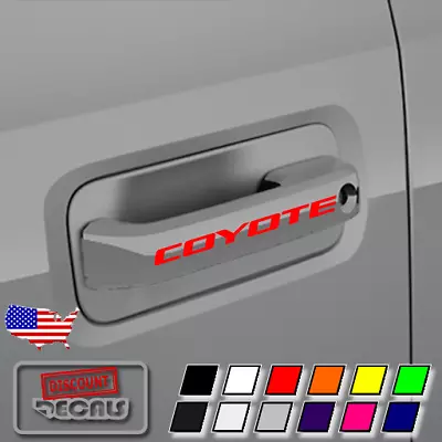 4x Red Door Handle Decal Stickers For COYOTE Ford F150 Mustang GT • $10.95