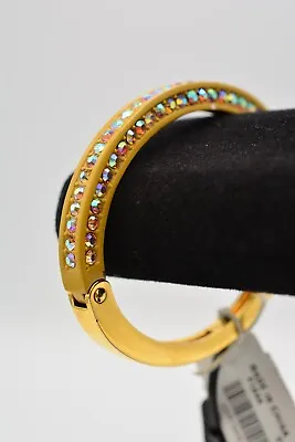 J. Crew NWT Bangle AB Crystal Bracelet Aurora Borealis Rhinestone Gold Bin4 • $26.36