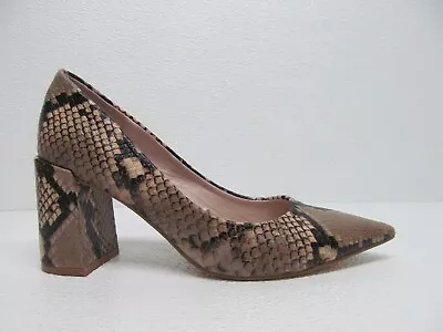 Zara Basic Collection Snake Print Pointed Toe Block Heel Pumps Size Women's 36 • $39