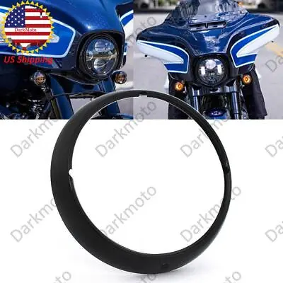 7  Headlight Headlamp Trim Ring Light Decorate Cover For Harley Electra Glide • $16.06