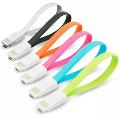 MAGNETIC Magnet CHARGER 8  Flat MICRO USB Data Cable For SAMSUNG GALAXY S4 S6 S7 • $6.10