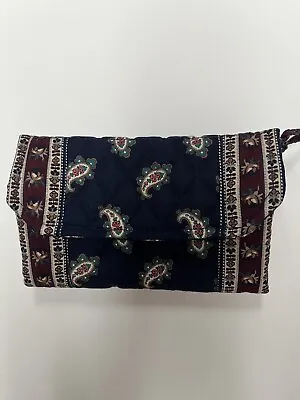 VERA BRADLEY VINTAGE PAISLEY PATTERN  Blue With Red • $9