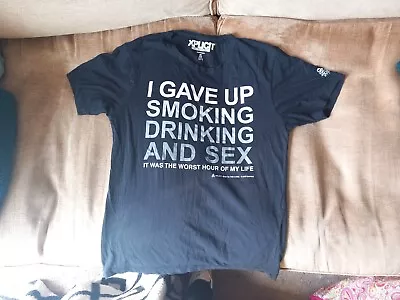 Mens Xplicit Funny T-shirt - Medium - Gave Up Smoking Drinking & Sex • £5