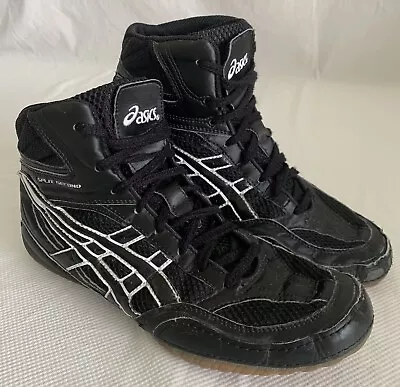 ASICS Split Second Men Size 10 Black Athletic Wrestling MMA Shoes Sneakers JY601 • $27.89