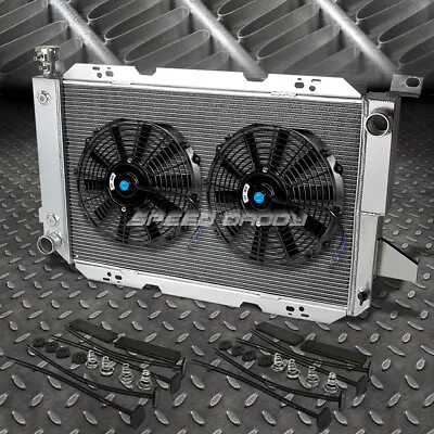 3-row Aluminum Radiator+2x 12 Fan Kit For 85-96 Ford F-150/f-250/f250/bronco V8 • $169.88