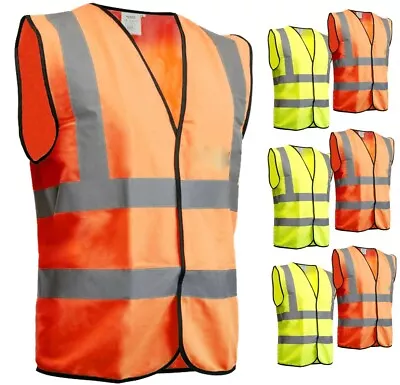 £2.99 • Buy Yellow Hi Vis High Viz Visibility Vest Waistcoat Safety EN ISO 20471 Supreme 