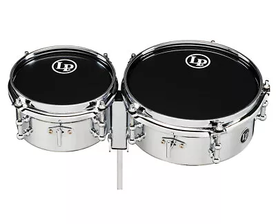 Used Latin Percussion 6-8 Mini Timbales Snares Mount Steel Cr • $219.99