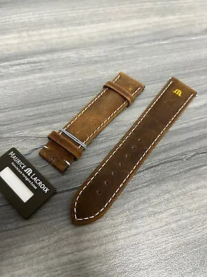 NEW Original Maurice Lacroix Men's 20mm Brown Suede Leather Watch Band Strap • $124.95