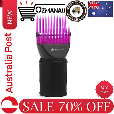 Blow Dryer Comb Attachment Hair Dryer Blower Concentrator Nozzle Brush Purple • $27.56