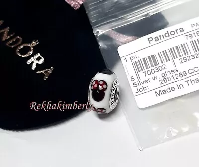 Pandora Disney Minnie Mouse Charm S925ALE Multicolor Murano Glass NEW 791634 • $49.99