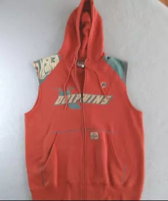 Miami Dolphins Sleeveless Zip-Up Hoodie M Official NFL No Huddle Sweat Jacket • $18.99