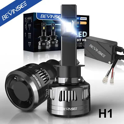 Bevinsee H1 LED Headlight Conversion Bulb High Low Beam 22000LM 120W 6000K White • $41.99