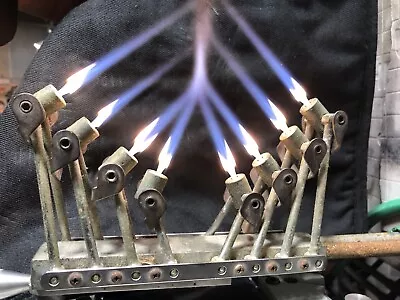 $350 • Buy Litton Lathe Burner  8 Head Single Jet Glassblowing Glass Blowing Torch