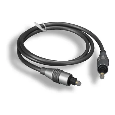 Kentek 12 Ft Toslink 5.0mm To Mini 3.5mm Audio Cable S/PDIF Digital Optical Gray • $15.41