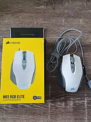 Corsair M65 RGB Elite Tunable FPS Gaming Mouse - White +Freepostage  • $85