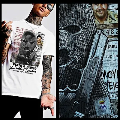 Gangster T-shirt Mobster Criminal Kingpin Mob Mafioso Hustler Pablo Escobar Tee • $19.99