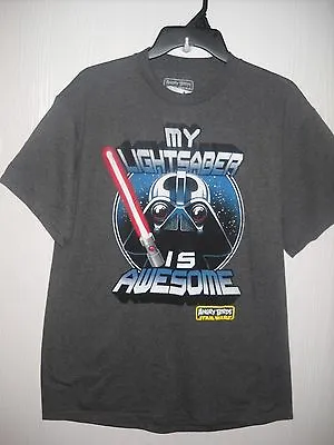 $9.95 • Buy Mens  Angry Birds Star Wars T Shirt Darth Vader Large NWT  
