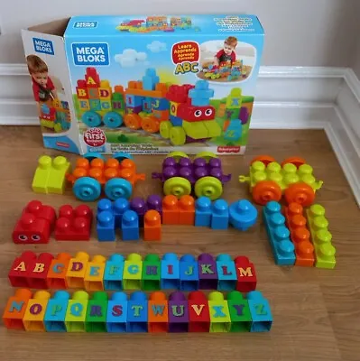 Fisher Price Mega Bloks ABC Learning Train Alphabet First Builders • £5.25