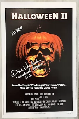 Dick Warlock Signed Halloween 2 11x17 Movie Poster Cert HOLO MICHAEL MYERS • $159