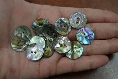 24 Pcs Round Abalone Shell Blank Sewing Buttons 20mm #2291 • $15