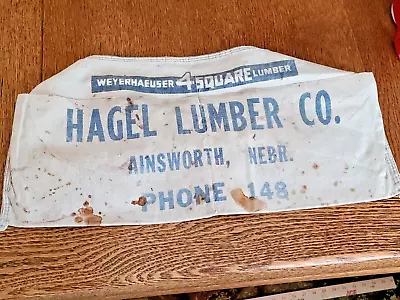 Vintage Hagel Lumber Co Nail Apron Ainsworth Nebr • $15