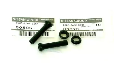 Datsun 510 1200 B110 620 PU Pair Of Genuine Door Lock Pull Knobs & Grommets • $24.95