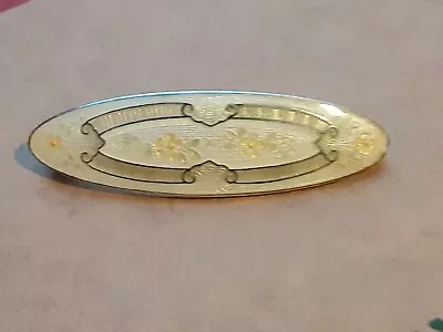 Vtg Antique Champleve Enamel Sterling Silver Charles M. Robbins Bar Pin/Brooch • $59.99