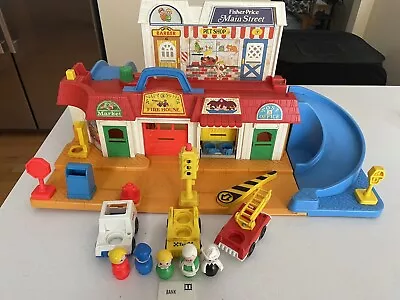 Vintage 1986 Fisher Price Little People Main Street Set -Missing Letters • $42.40