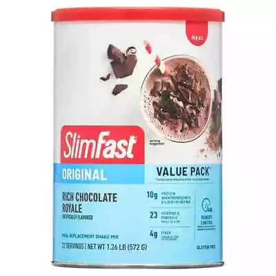 SlimFast Original Meal Replacement Shake Mix Rich Chocolate Royale 22 Servings • $10.46