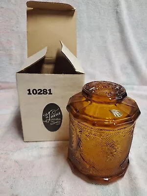 Vintage Tiara Indiana Glass Amber Sandwich Glass Canister 7   • $20