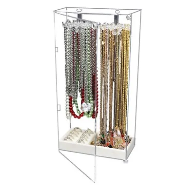 Acrylic Jewelry Display Stand Rotating Holder For Earrings Necklaces Bracelets • £21.08