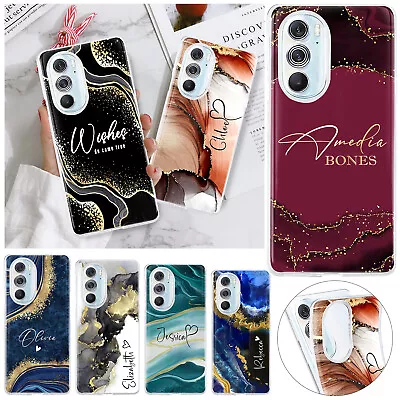 Marble Personalised Phone Clear TPU Case Cover For Motorola Moto G Stylus G Play • $7.89
