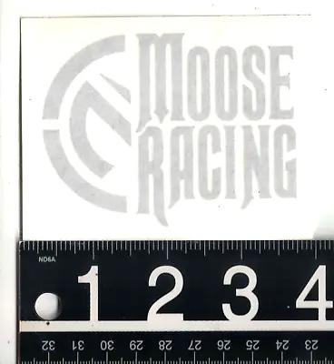 MOOSE RACING DIE-CUT STICKER 3.5 In X 2.6 In Black Motorsports Decal • $4.95