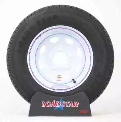ST175/80R13 Radial Trailer Tire On A White Spoke Painted 5 Lug Wheel 5 On 4 1/2 • $113.55