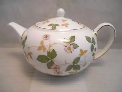Large Tea Pot Wedgwood Wild Strawberry R4406 Bone China CRACKED For Display Only • $30
