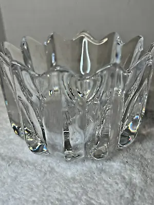 Orrefors “Fleur” Signed Crystal Bowl Jan Johansson 4inch Sweden • $8