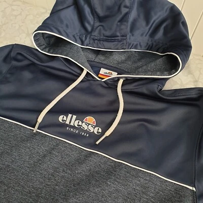 £10 • Buy Ellesse Darmian Hoody Pullover Jumper Navy Blue Small
