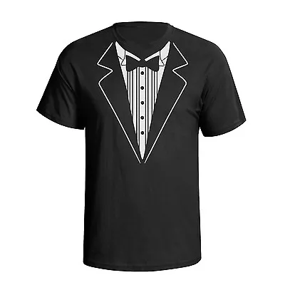 £10.99 • Buy Mens Tuxedo T-Shirt Birthday Wedding Fancy Dress Suit Premium Quality Gift