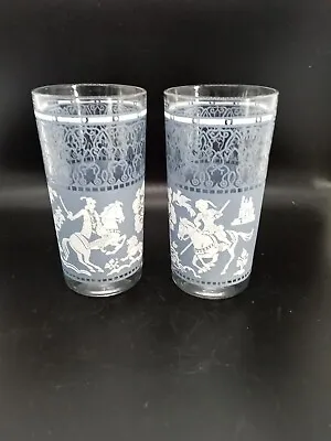 2 Vintage Wedgewood Jeanette Arabian Nights 12oz Cocktail Or Water Glasses Blue • $8.40