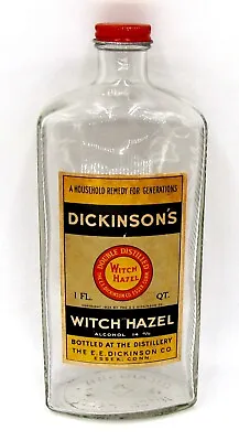Vintage Dickinson's Witch Hazel 1 FL. QT. Bottle - Empty Quart • $19.60