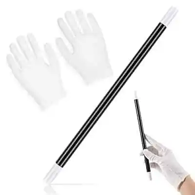 24cm MAGIC WAND Levitating Rising Jumping Magicians Wizard Classic &White Gloves • £3.99