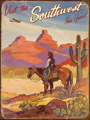 Southwest This Year Metal Sign Rustic American WildernessVintage Country Decor • $26.99